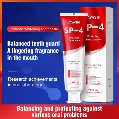 Delivery 1 days,SP-4 Toothpaste Fresh Breath Toothpaste,SP-4 Probiotics Whitening Toothpaste, Promotes Healthy Teeth and Gums, Prevents Tartar, Whitens Teeth (1pcs-120g)