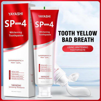 Delivery 1 days,SP-4 Toothpaste Fresh Breath Toothpaste,SP-4 Probiotics Whitening Toothpaste, Promotes Healthy Teeth and Gums, Prevents Tartar, Whitens Teeth (1pcs-120g)