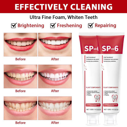 Sp-6 Ultra Whitening, Sp 6 Toothpaste, Ultra Whitening Toothpaste Sp - 6, Probiotic Brightening Toothpaste, Deep Cleaning Care Toothpaste