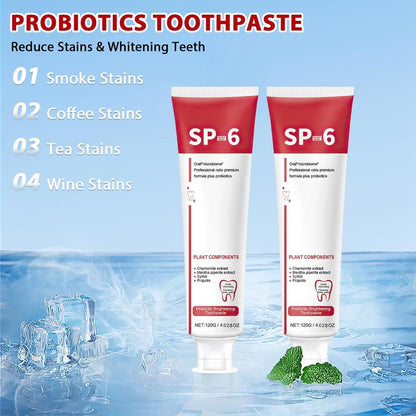 Sp-6 Ultra Whitening, Sp 6 Toothpaste, Ultra Whitening Toothpaste Sp - 6, Probiotic Brightening Toothpaste, Deep Cleaning Care Toothpaste