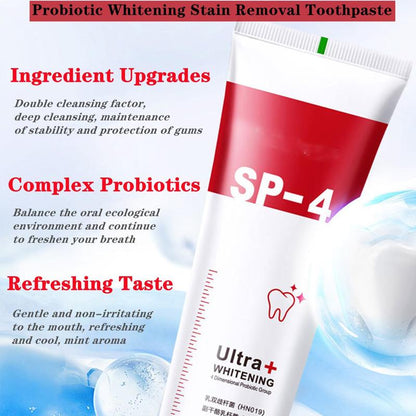 Sp-4 Toothpaste, Sp-4 Probiotic Toothpaste Brightens, Fresh Breath Toothpaste & Removes stains Toothpaste