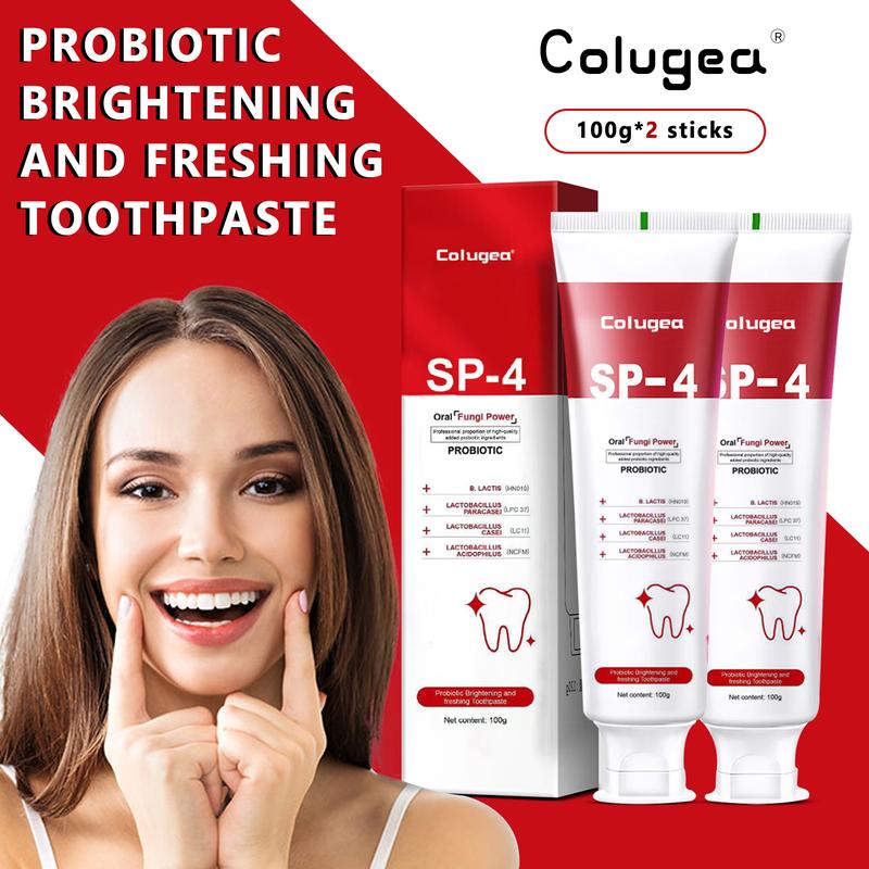 SP4-Probiotic Enhanced Teeth WhiteningToothpaste-Gentle on Gums, Removes Stains &Prevents Sensitivity-100g(3.52740z)