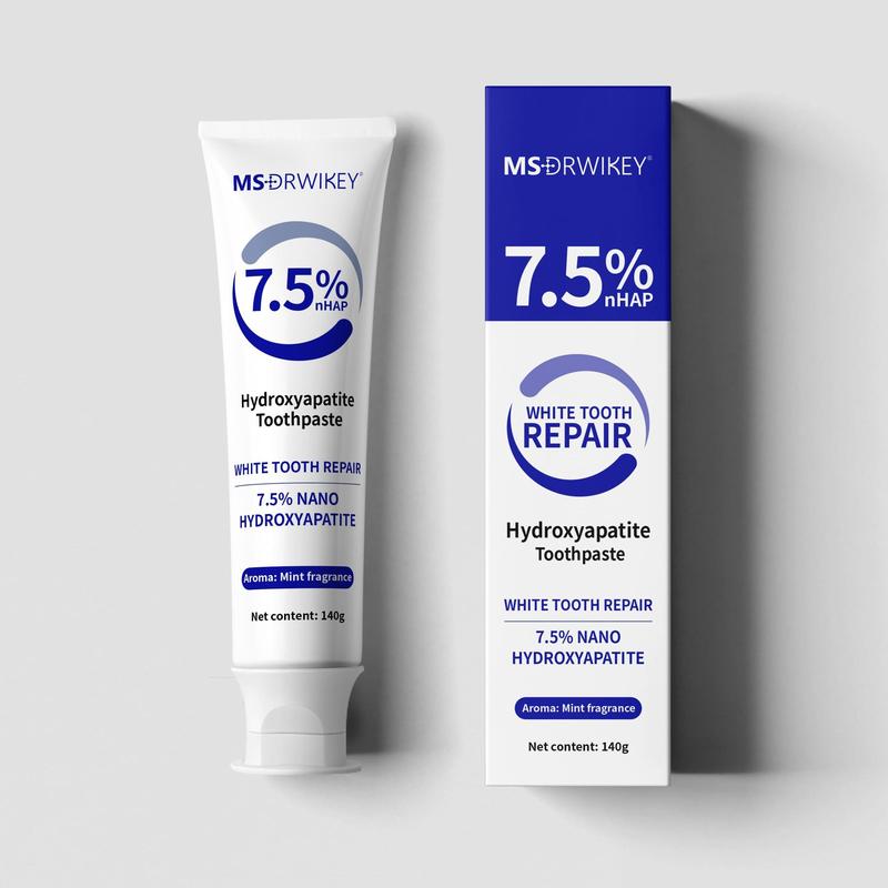 MSDRWIKEY Fluoride Free Toothpaste - Nano Hydroxyapatite, Remineralizing, Sensitive Teeth, Whitening - Dentist Recommended for Adult & Kids Oral Care