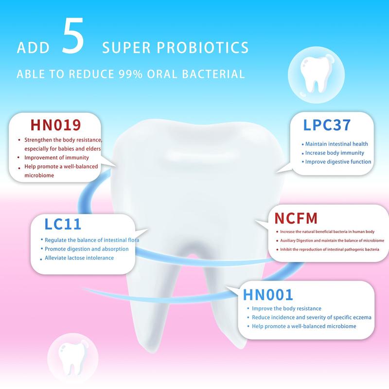 WE2C [SP-5 Probiotic toothpaste], whitening teeth, cleaning mouth, removing stains, refreshing breath, Soft foam, Jasmine Whitening, Mint Fresh, 8.8Oz