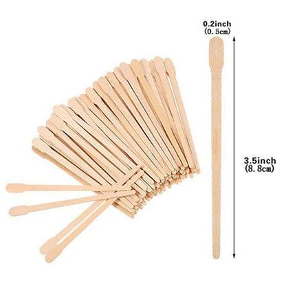 100pcs Disposable Waxing Stick, Wooden Facial Mask Smearing Stick, Eyebrow Wax Applicator Stick, Eyebrow Waxing Tool, Facial?Skincare?Tool For Daily Use