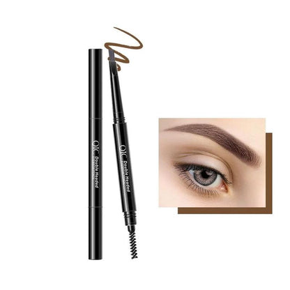 Triangular Double-ended Eyebrow Pencil, 1 Count Portable Eyebrow Powder, Eye Makeup Product