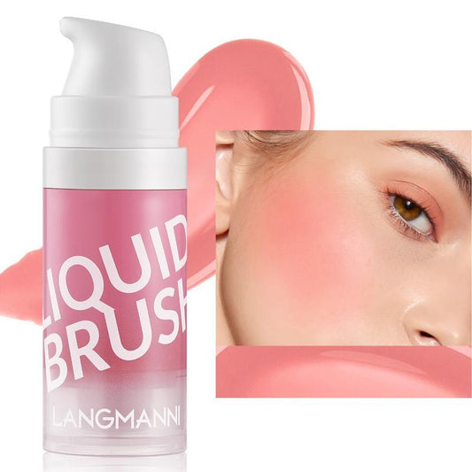 Long Lasting Press Type Liquid Blush, Natural Look Blush For Daily Makeup, Lightweight Blush, Soft Color Shadow, Suitable For All Skins