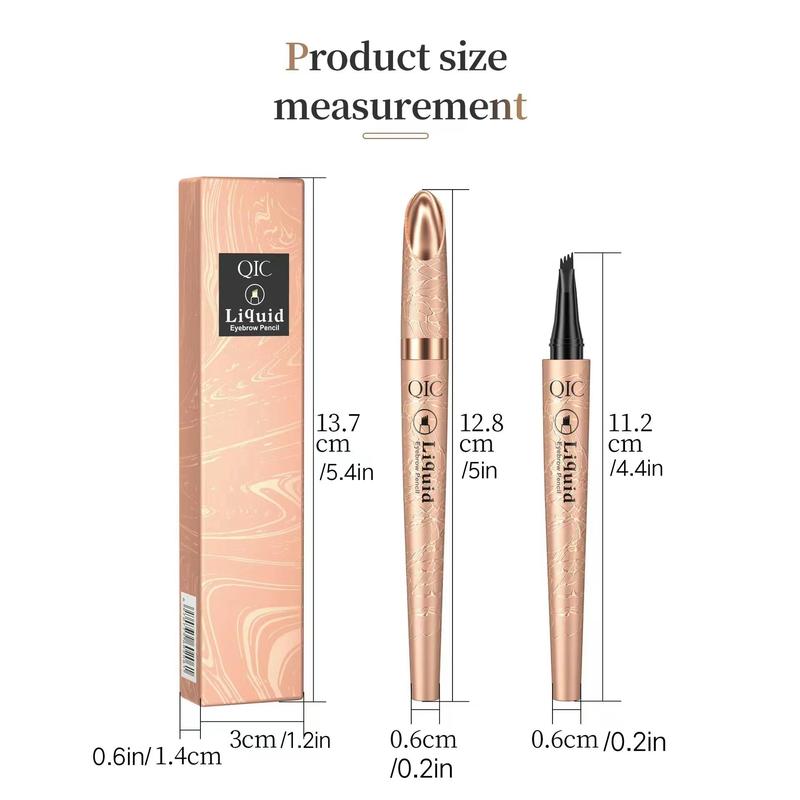 Waterproof Liquid Four-claws Eyebrow Pencil, Long Lasting Eyebrow Pencil, Sweat Proof High Pigmented Brow Shading & Filling Pencil, Makeup Tool Easy To Apply