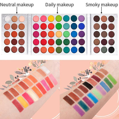 65 Color Eyeshadow Palette, Long Lasting Highly Pigmented Shimmer & Matte Shades Palette, Colorful Eye Cosmetic Products, Help Me Glow up Makeup Products