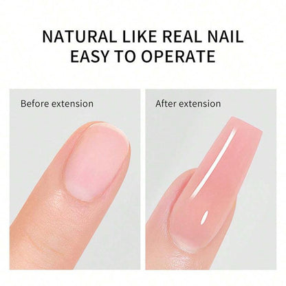 Nail Art Extension Gel Kit, 1 Set Nail Extension Gel Kit with UV Lamp, Construction Glue, Gel and Nail Shape, for Beginners and DIY Beauty Nail Salon At Home