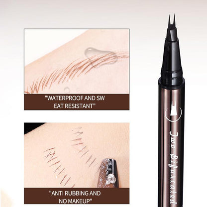 Long Lasting Eyebrow Pencil, 1 Count Waterproof Eyebrow Pen, Brow Styling Brush, Sweat Proof High Pigmented Brow Shading & Filling Pencil, Makeup Tool Easy to Apply