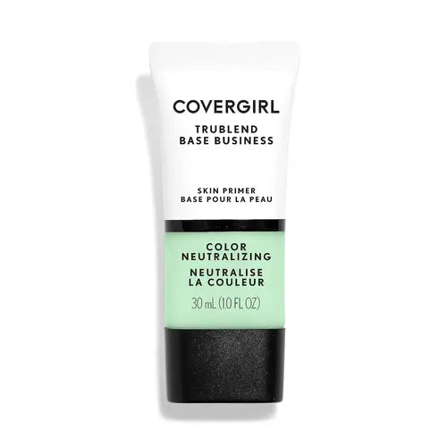 COVERGIRL Trublend Base Business Face Primer 200 Color Neutralizing, 1.014 Fl Oz, Primer Makeup, Face Primer, Face Primer for Oily Skin, Blurs Flaws, Long Lasting, Weightless Feel Cosmetic