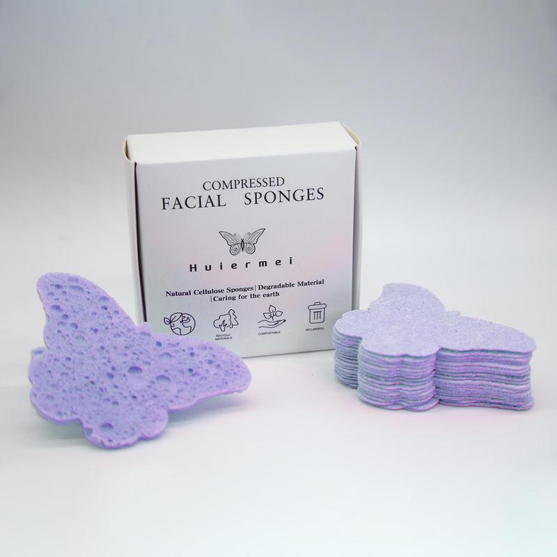 Reusable Facial Deep Cleansing Makeup Remover Sponges, 30pcs Butterfly Shaped Facial Cleansing Sponge, Professional Skincare Tools for Daily Use