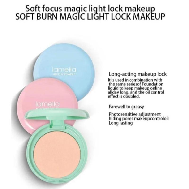 Brightening Light Coverage Long-lasting Setting Powder (1 Piece), Long-wearing Oil Control Pressed Powder, Face Powder Makeup & Finishing Powder For Women