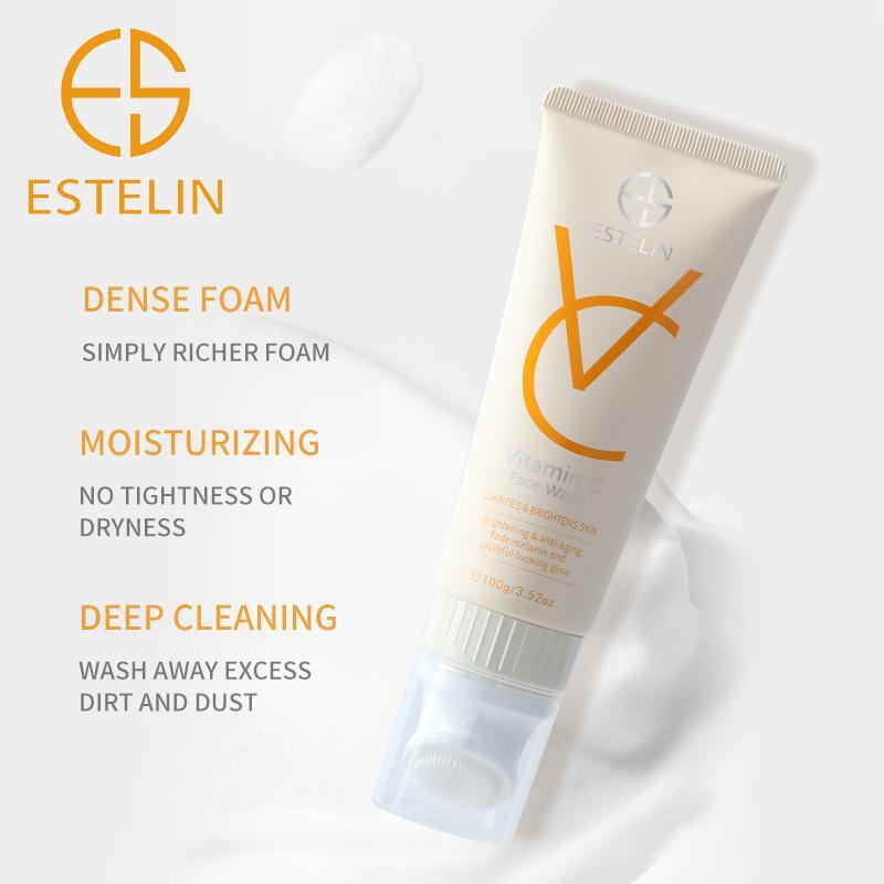 ESTELIN Collagen Cleanser, Niacinamide Revitalizer, Vitamin C, Hyaluronic Acid - Deep Cleansing, Moisturizing cleansing lotion