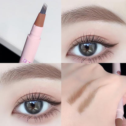 4-claw Eyebrow Pen, 1 Count Waterproof Long Lasting Brow Styling Pen, Brow Shading & Filling Pencil, Eye Brow Makeup Products for Daily Use