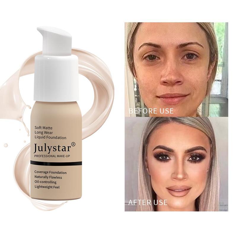 Matte Long-lasting Liquid Foundation, Natural Flawless Lightweight Liquid Foundation, Makeup Product for Women