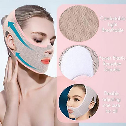 Face Slimming Bandage, 1 Count Facial Lifting Bandage, Professional Skincare Tools for Women, V Line Face Lifting Strap, Facial Firming Face Mask For Women