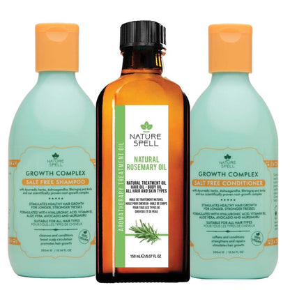 Nature Spell Rosemary Oil with Hair Growth Shampoo & Conditioner