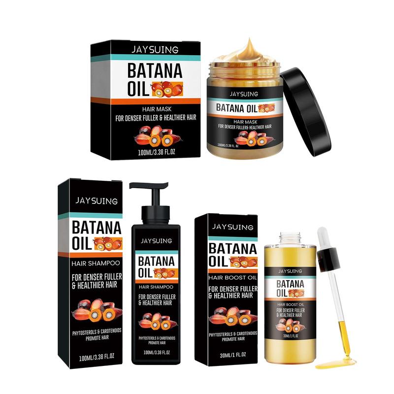 Batana Oil Set, Including Shampoo & Hair Mask & Hair Oil, Hair Care & Styling Product for Men & Women, Spa Water