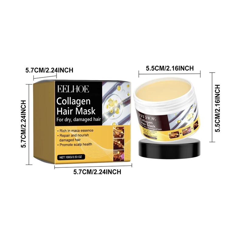 Collagen Moisturizing Hair Mask for Revitalizing Hair, 1 Count Hydrating Nourishing Hair Care Mask for Dry & Damaged Hair, Hair Care Product Forwomen & Men