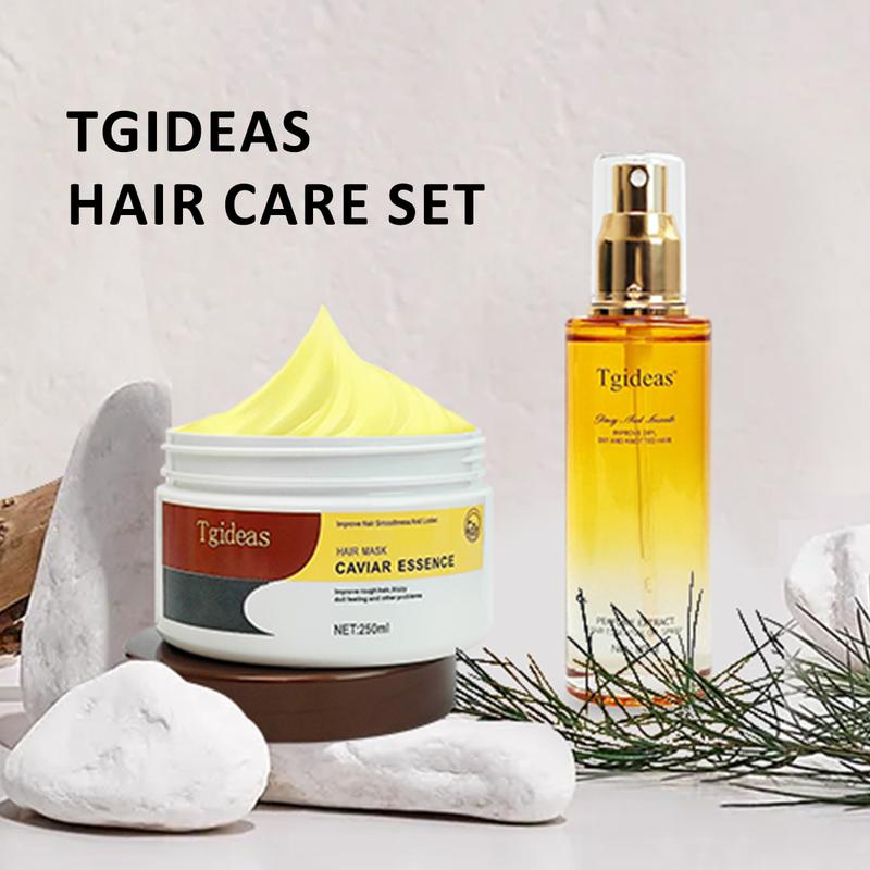 Tgideas Collagen Hair TreatmentDeep Repair Conditioner for All HairTypes + Tgideas Argan Oil Hair Serumfor Dry Damaged Hair