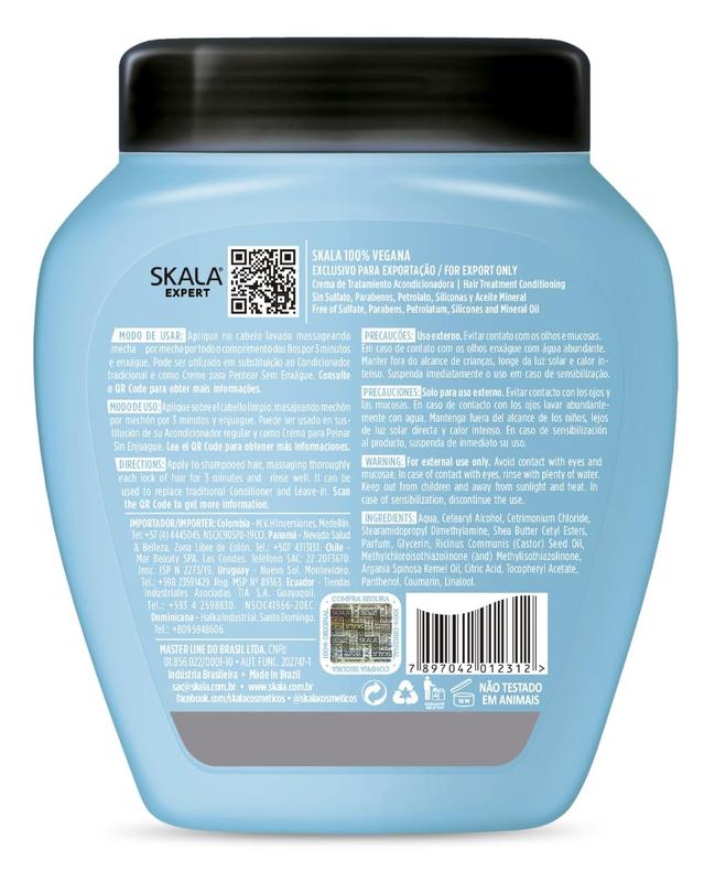 SKALA Hair Type 3ABC - For Curly or Super Curly, Frizzy and Transition Hair - 2 in 1 Conditioning Treatment Cream, provides Glow, Strength and Extra Repair, giving Hair the  perfect Volume - Net 35.27 Oz (Pack of 1)  100% VEGAN Conditioner Haircare