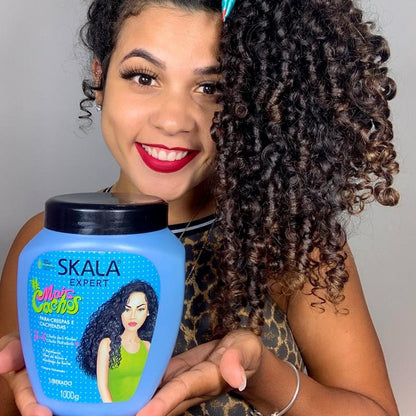 SKALA Hair Type 3ABC - For Curly or Super Curly, Frizzy and Transition Hair - 2 in 1 Conditioning Treatment Cream, provides Glow, Strength and Extra Repair, giving Hair the  perfect Volume - Net 35.27 Oz (Pack of 1)  100% VEGAN Conditioner Haircare