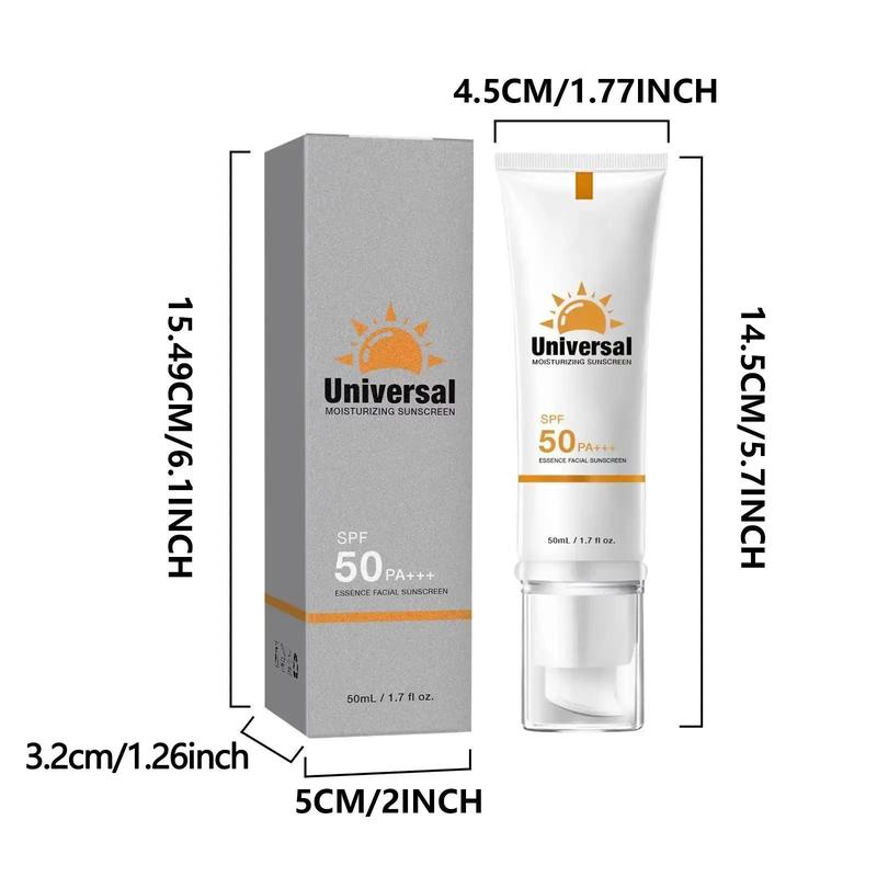 Sunscreen for Face, 1/2 Counts Spf 50 PA+++ Hydrating Sunscreen, Suitable for Women and Men