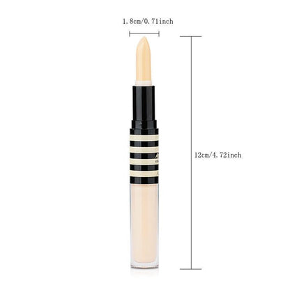 Double-ended Flawless Hydrating Concealer Stick (1 Piece), 2 in 1 Concealer Stick, Versatile Makeup Highlighter Stick