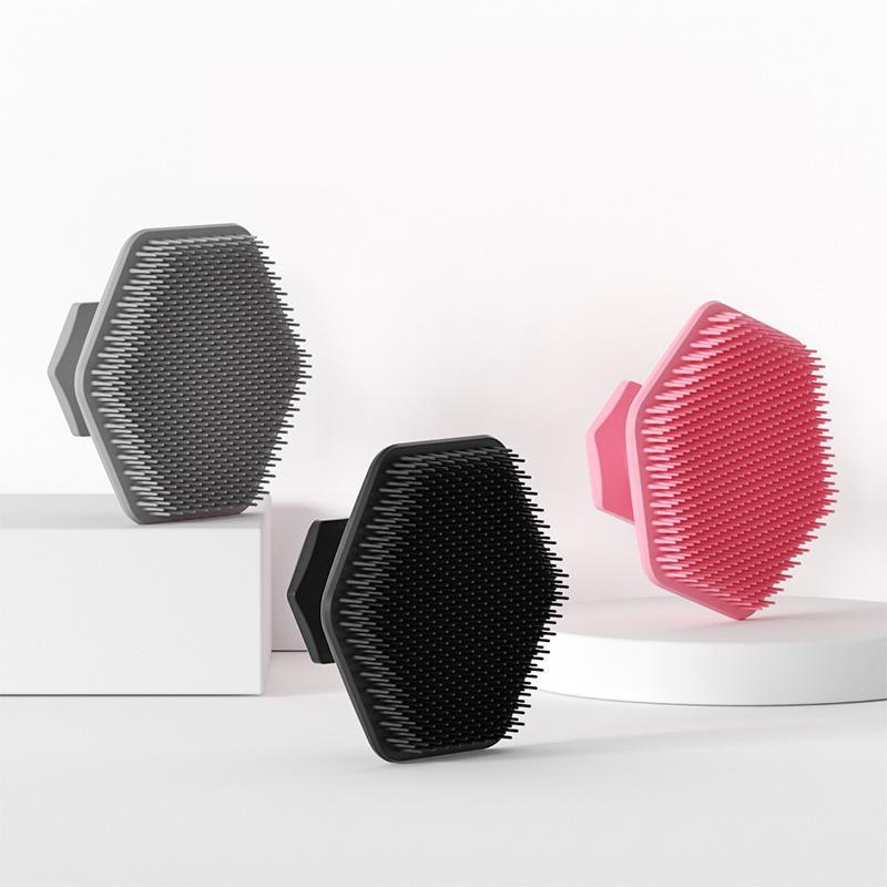 Silicone Facial Scrubber, 3 Counts Soft Silicone Body Scrubber, Facial Cleaning Brush, Handheld Face Exfoliator Massage Brush, Beard Cleaning Styling Brush