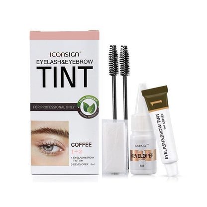 Eyebrow Tint Kit, 1 Set Eyebrow Tinting Kit, Long Lasting Eyebrow Tinting Kit, Professional Makeup Accessories for Women