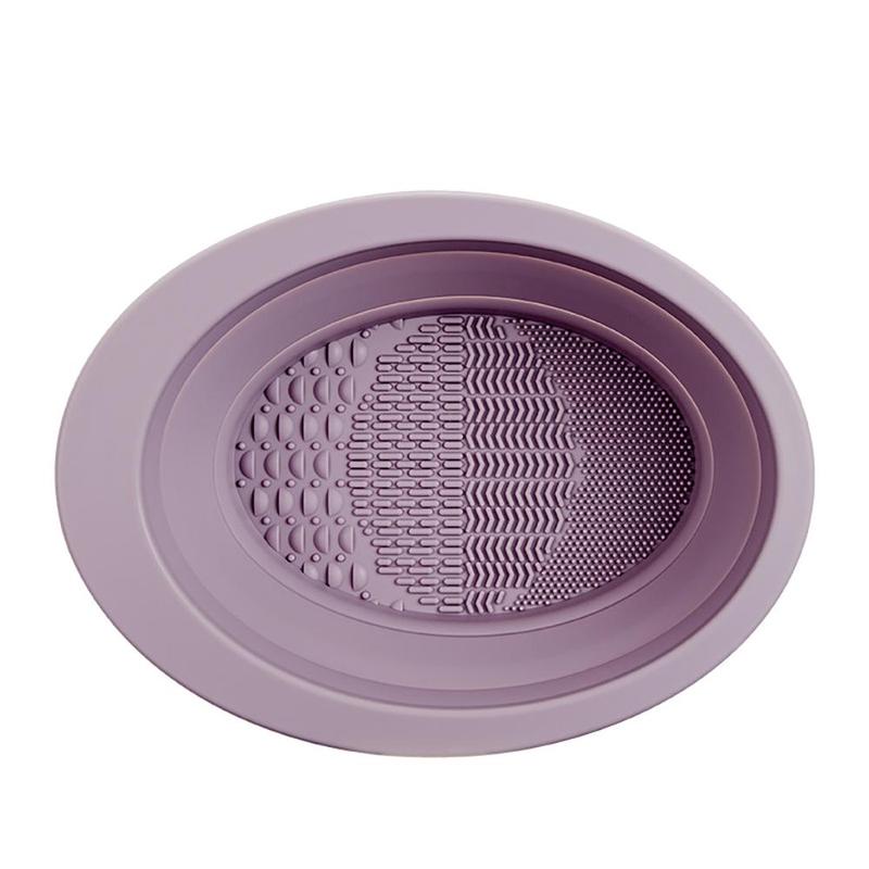 Foldable Makeup Brush Cleaning Bowl, Silicone Makeup Brushes Washing Tool, Makeup Sponges & Makeup Puffs Cleansing Bowl