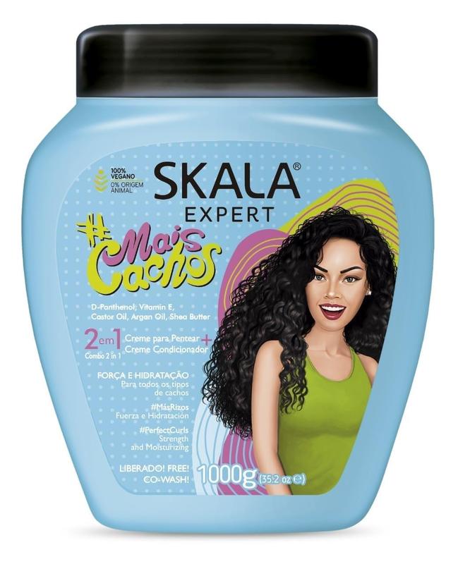 SKALA Mais Cachos for hair type 3ABC - 2 IN 1 Conditioning Treatment Cream and Cream To Comb 35.2oz Extra Large Pack Conditioner Haircare