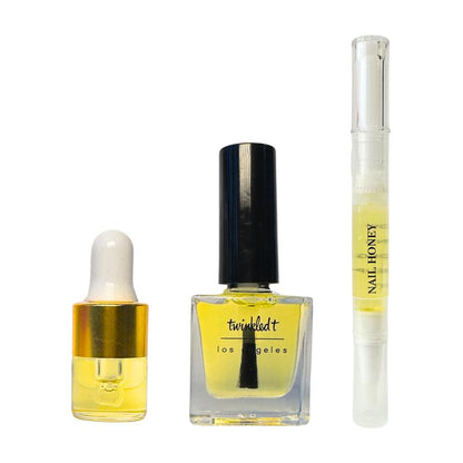 Twinkled T Nail Honey - Organic Nail Growth Oil for Strength & Moisture Nail Care Blend with Golden Jojoba, Argan, Coconut, & Nourishing Oils