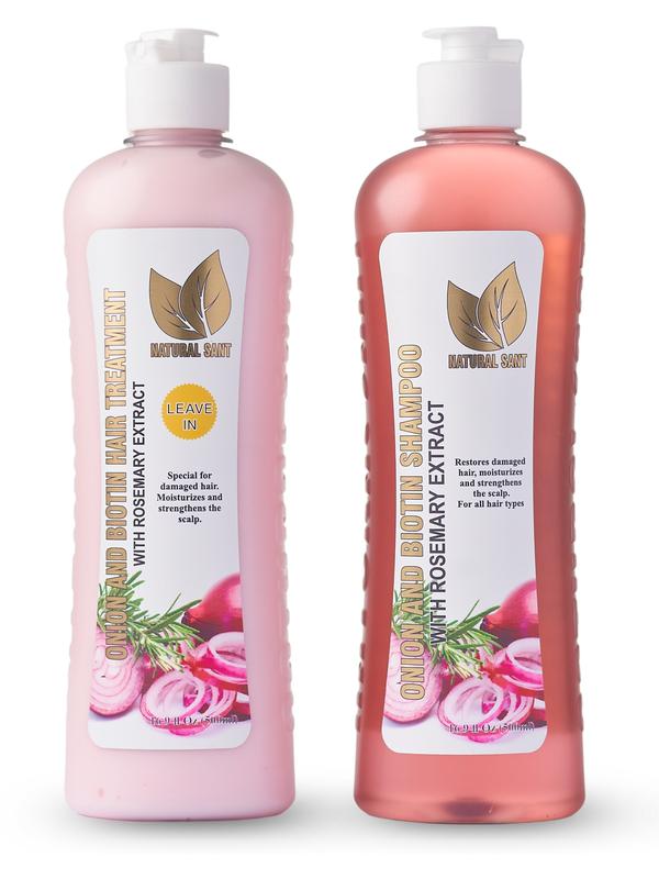 Onion Rosemary and Biotin Shampoo and Treatment Kit Cebolla Romero y Biotina Champu y Tratamiento Combo  Healthy Hair Growth Shampoo, Paraben Free, Silicone Free Conditioner Haircare Restore Moisturize