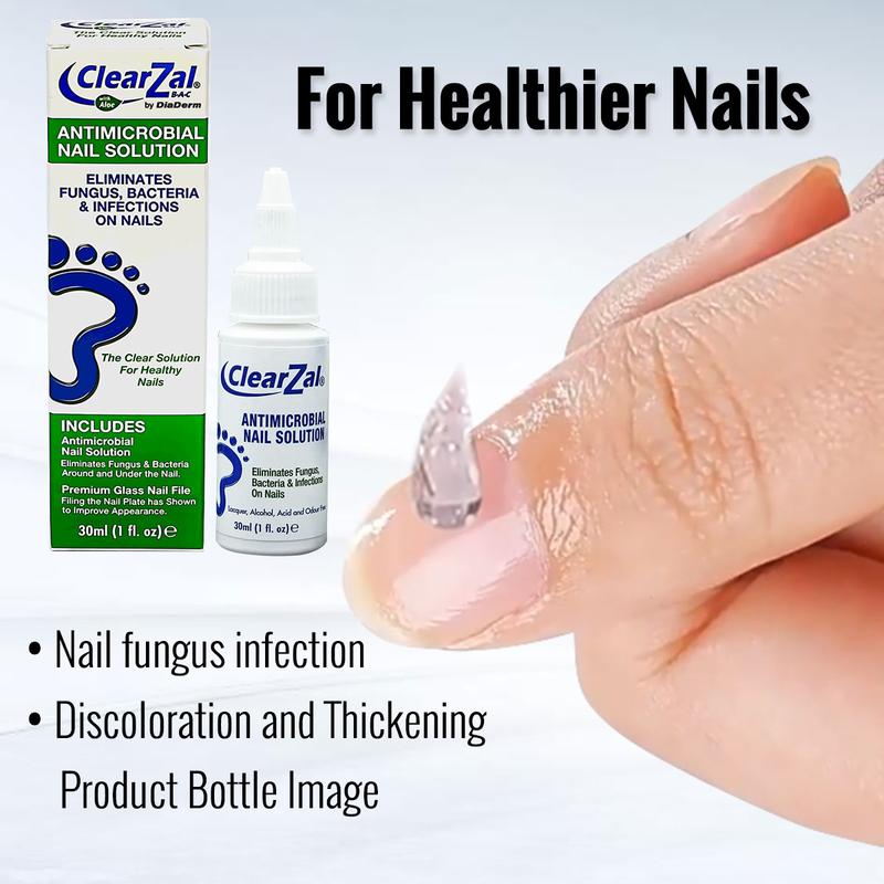 ClearZal Antimicrobial BAC Nail Solution Fungal Nail Treatment 1 Ounce Kills Fungus, Bacteria and Viruses Nail Care