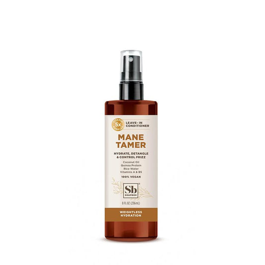 Mane Tamer Leave in Conditioner 8oz - Leave-in Conditioner Spray to Tame Frizz, Smooth Fly Aways, Hydrate, Add Shine & Detangle Dry, Damaged Hair, Paraben Free, Vegan