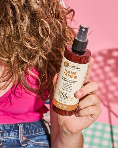 Mane Tamer Leave in Conditioner 8oz - Leave-in Conditioner Spray to Tame Frizz, Smooth Fly Aways, Hydrate, Add Shine & Detangle Dry, Damaged Hair, Paraben Free, Vegan