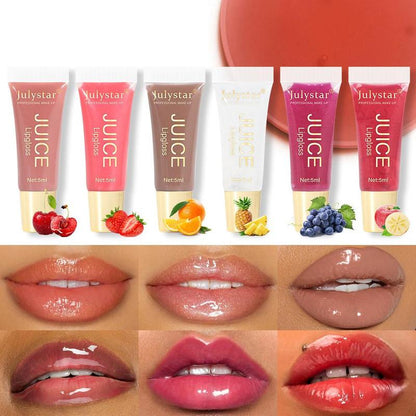 Fruit Flavored Moisturizing Lip Gloss, Long Lasting Tinted Hydrating Lip Gloss, Plumping Lip Oil Lip Stick for All Occasions, Summer Gift, Lip Care Cosmetic, Prettygirlglaze