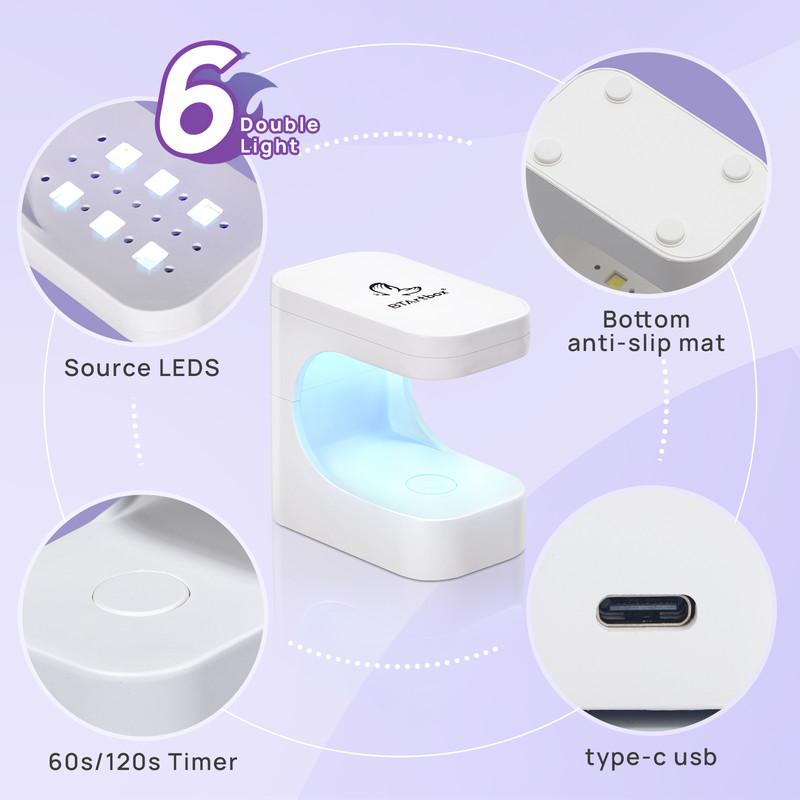 BTArtboxnails Gel Nail Tips Mini Nail Lamp - Product only UV Lamp