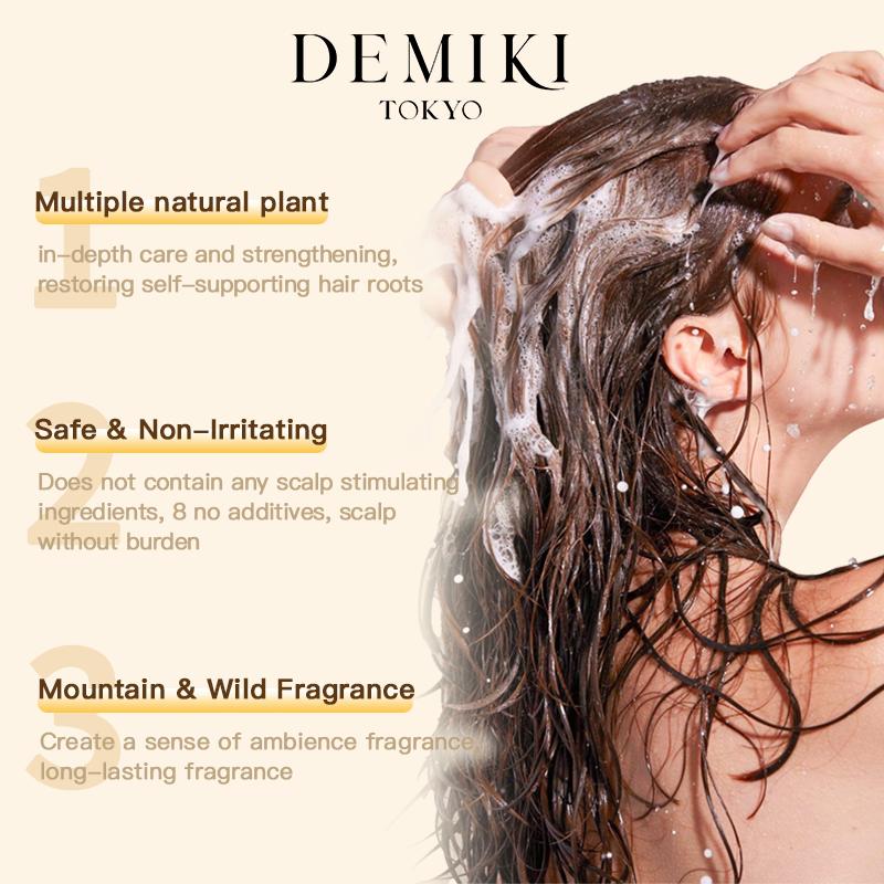 DEMIKI Clarifying Shampoo Oil Control Shampoo Anti-Dandruff Anti-Itch Shampoo Silicone-Free Fluffy Shampoo Deep Cleansing Refresh Scalp Shampoo - White Rose 15.8 Oz Conditioner Haircare