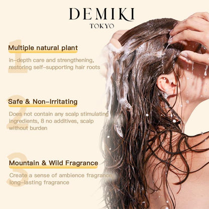 DEMIKI Clarifying Shampoo Oil Control Shampoo Anti-Dandruff Anti-Itch Shampoo Silicone-Free Fluffy Shampoo Deep Cleansing Refresh Scalp Shampoo - White Rose 15.8 Oz Conditioner Haircare