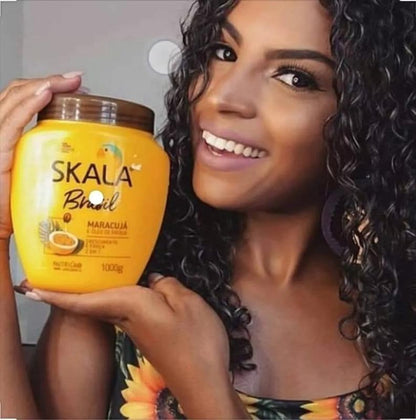 2 in 1 Skala Hair Treatment Conditioning Cream Passion Fruit + Patua Oil for Curly Dry Weak Hair Mask Conditioner Haircare