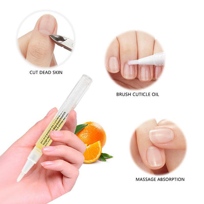 Radiant Cosmetic Nail Growth Oil Cuticle Revitalized Oil Pen for Nail Moisture,Growth,Strength and Brightening,Remedy for Damaged Skin,Brittle Peeling Thin Nails,15 g,Orange,Intensive Nourishing Nail Care