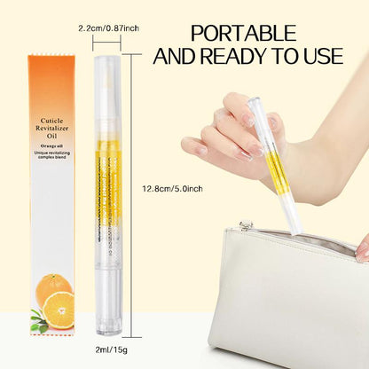 Radiant Cosmetic Nail Growth Oil Cuticle Revitalized Oil Pen for Nail Moisture,Growth,Strength and Brightening,Remedy for Damaged Skin,Brittle Peeling Thin Nails,15 g,Orange,Intensive Nourishing Nail Care