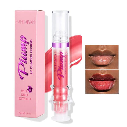 HANDAIYAN Lip Gloss Plumper Glossy Lip Lipstick, Lifter Gloss, Hydrating, Volumizes, High-Shine, Lip Plumping Lip Glaze Lip Makeup, Plump & Pout Lip Plumper for Women Girls