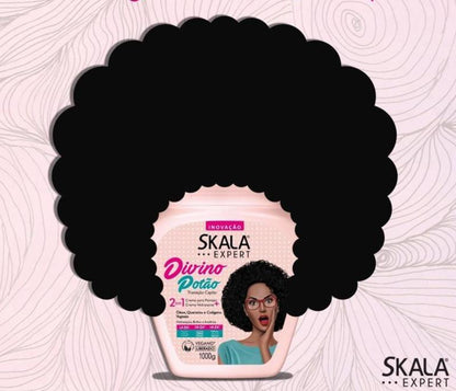 SKALA Expert DIVINO POTAO - For Curly or Super Curly with - 2 in 1 Conditioning Treatment Cream, provides Glow, Strength and Extra Repair, giving Hair the  perfect Volume - Net 35.27 Oz (Pack of 1)  100% VEGAN   Conditioner Traditional Haircare