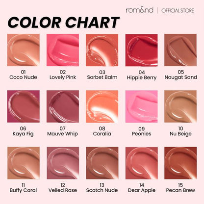 [rom&nd Official Shop] rom&nd Glasting Melting Balm 3.5g Glossy Finish, Plumping Lips, Glazed Lips, Hydrating & Moisturizing, Korean Lip Balm Gloss, Water Bomb, High Pigmentation, Vegan, MLBB, romand, rom and, tiktok shop, korean makeup, k beauty makeup