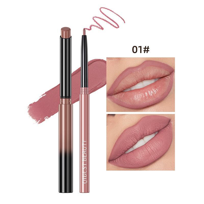 Lipstick & Lip Liner Makeup Set for Music Festival Makeup, 2 Counts/set Long Lasting Natural Color Tinted Lip Balm, Moisturizing Lip Care Lipgloss Cosmetic Kit